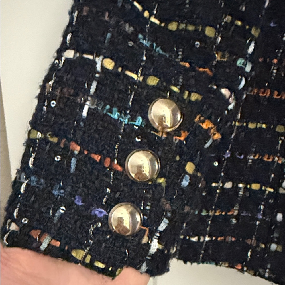 Zara Women's Multicolor Tweed Blazer - Picture 7 of 9